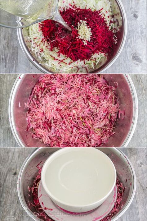 Cabbage and Beet Salad Recipe, Cabbage Salad, Beet Salad Marinated Cabbage, Garlic Salad Recipe, Beet Salad Recipe, Steak And Mashed Potatoes, Recipe Cabbage, Cabbage Salad Recipes, Beet Salad Recipes, Homemade Coleslaw, Beet Recipes