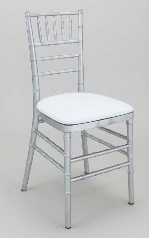 Silver Chiavari Chair Clear Chiavari Chairs Wedding Receptions, Clear Chiavari Chairs Wedding, White Chavarri Chairs Wedding, Gold Chivari Chair, Bridal Chair, Silver Chiavari Chairs, Birthday Chair, Party Rentals Equipment, Chivari Chairs