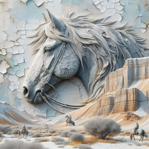 Horse Texture Painting, Horse 3d Wall Art, Baroque Horse Painting, Horses Metal Wall Art, 3d Relief Art, Luxury Horse Art Tritic, Funny Coffee Quotes, Military Special Forces, Plaster Art