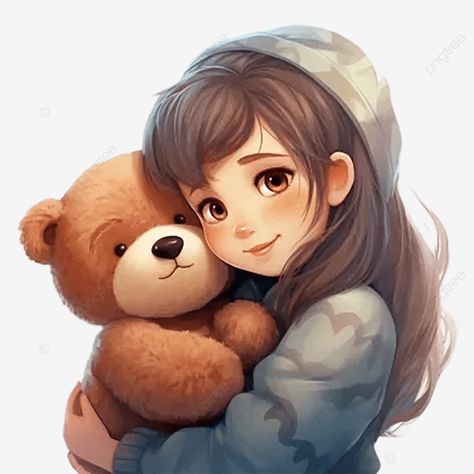 cartoon character hugging a teddy bear exuding warmth and comfort against plain 3d girl cartoon pn Hugging A Teddy Bear, Teddy Drawing, Random Poses, Kids Hugging, Teddy Bear Drawing, Teddy Bear Cartoon, Teddy Bear Hug, Cartoons Dp, Teddy Girl