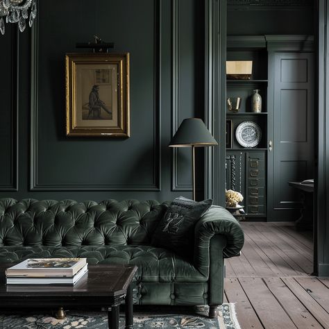 Moodboard of Victorian-era color inspiration with a focus on the lush, verdant tones of dark green Victorian Color Palette, Plum Walls, Dark Living Room Ideas, Navy Blue Bedding, Dark Living Room, Green Walls Living Room, Home Decor Printables, Lavender Walls, Burgundy Walls