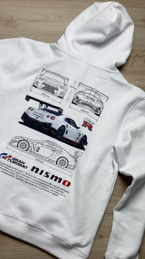 Gran Turismo hoodie with Nissan GT R35 Nismo Gtr, Car Hoodies, Mod Board, Best Hoodies For Men, Nissan Gtr Nismo, Hoodie Design Ideas, Gtr Nismo, Nissan Gtr R35, Nissan Gt