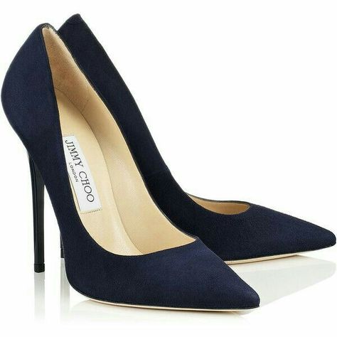 Navy Blue High Heels, Blue Suede Pumps, Fun Wedding Shoes, Blue High Heels, Navy Blue Shoes, Jimmy Choo Heels, Pumps Heels Stilettos, Shoes Summer, Fashion Heels