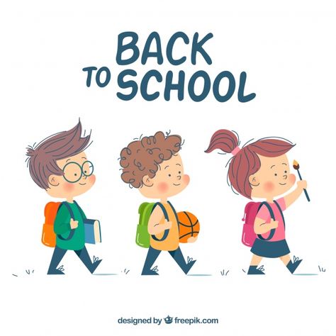 More than 3 millions free vectors, PSD, photos and free icons. Exclusive freebies and all graphic resources that you need for your projects Teachers Day Drawing, Back To School Background, Back To School Wallpaper, Learn Excel, Background School, School Background, School Template, Story Drawing, School Illustration