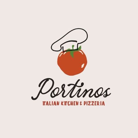 Portinos Italian restaurant and pizzeria Italian Restaurant Logo Design Ideas, Family Restaurant Logo, Italian Logo Design, Italian Restaurant Branding, Pizzeria Logo, Italian Restaurant Design, Italian Restaurant Logos, Italian Logo, Pizzeria Design