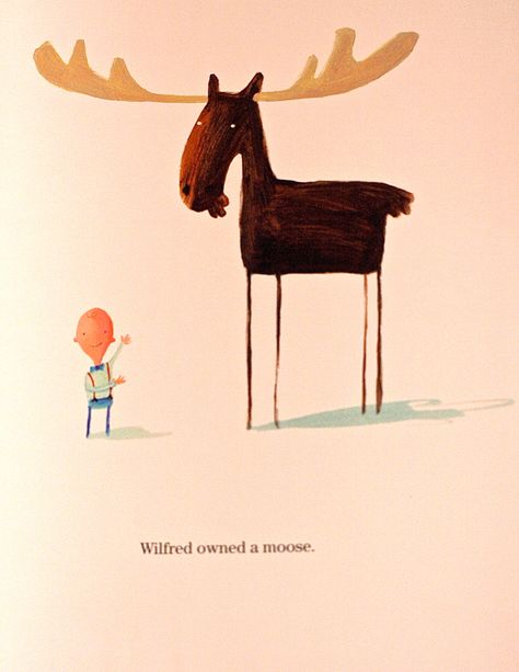 This Moose Belongs to Me  by Oliver Jeffers Moose Drawing, Moose Illustration, Concept Art Disney, Oliver Jeffers, Art In The Park, Naive Illustration, Inspirational Illustration, Children's Book Illustrations, Children's Illustration