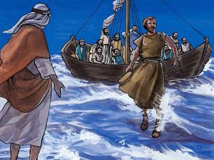 So He said, ‘Come.’ Peter got out of the boat, walked on the water, and came toward Jesus. – Slide 7 1 Samuel 15, 1 Samuel 17, 1 Samuel, Book Of Genesis, Bible Stories For Kids, David And Goliath, Bible Images, Bible Illustrations, Free Stories