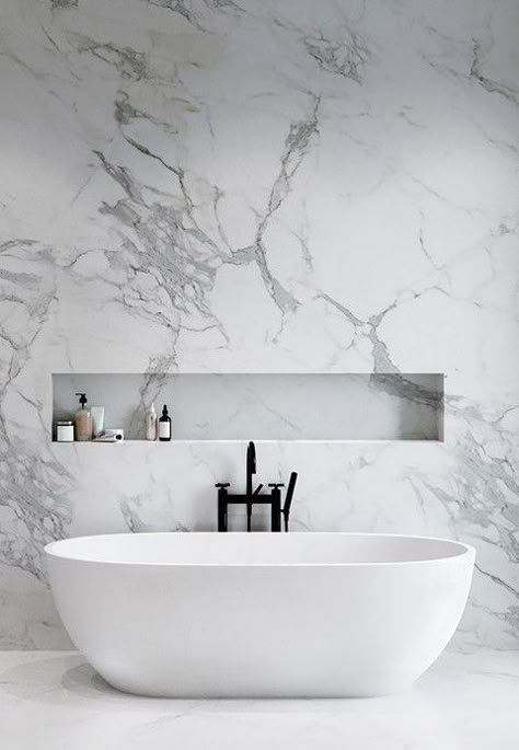 #bathroomdecoration #bathroominterior #showerroom #bathroomrenovation #dreambathroom #bathroomdetails #whitebathroom #bathroominspo #instabathroom #bathroomdecor Modern Bath Tubs, Bathroom Accessories Luxury Master Bath, Modern Luxury Bathroom Marble, Modern Bathroom Design Marble, White Marble Bathroom Ideas, Luxury Bath Tub, Modern Bath Tub, Modern Bathtub, Bathroom Inspiration Modern