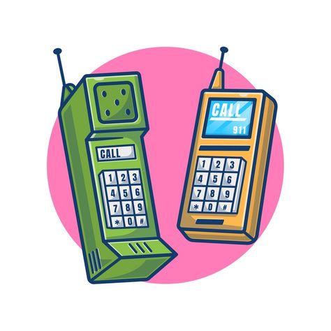 Retro Phone Drawing, Vintage Phone Drawing, Telephone Doodle, Phones Drawing, Telephone Cartoon, Phone Illustrations, Cartoon Telephone, Telephone Illustration, Workshops Ideas