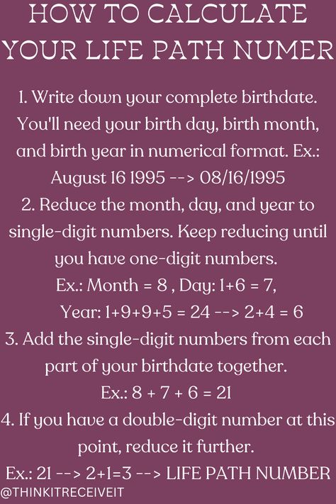 Your birthday leads to a life path number. Use these steps to find yours and go watch my previous video to see the meaning behind it. Life Path Number Calculate, Astrology Meaning, Number Chart, Numerology Life Path, Chakra Cleanse, Numerology Numbers, Spiritual Journals, Numerology Chart, Life Path Number