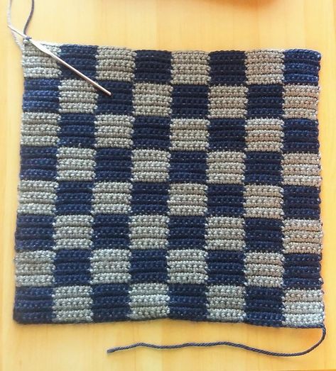 Entrelac Blanket, Bobble Blanket, Crochet Step By Step, Crochet Book Cover, Crochet Game, Checkers Game, Stitching Patterns, Intricate Crochet, Knit Projects