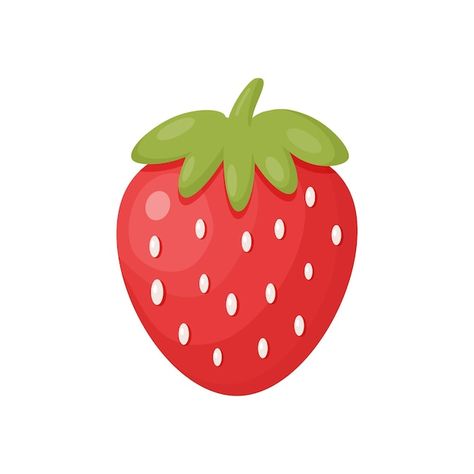 Vector ripe juicy strawberry | Premium Vector #Freepik #vector #strawberry #red-fruits #red-berries #berry Berries Cartoon, Strawberry Logo, Strawberry Vector, Strawberry Cartoon, Strawberry Pictures, Strawberry Graphic, Strawberry Icing, Cartoon Strawberry, Cut Strawberries