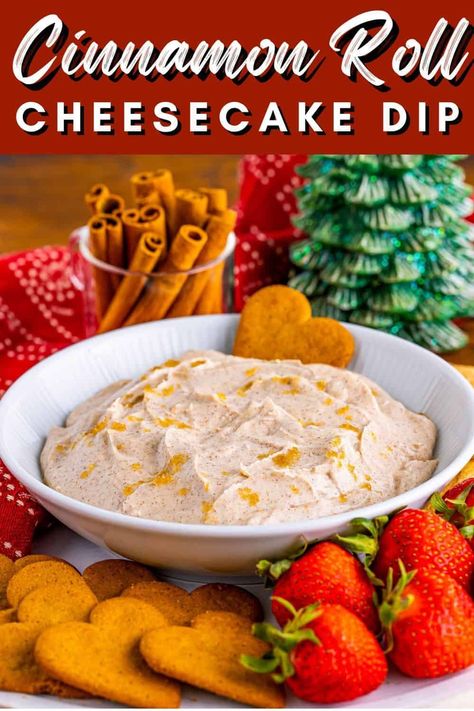 Roll Cheesecake, Brownie Brittle, Apple Cinnamon Cake, Cinnamon Roll Cheesecake, Simple Family Meals, Cheesecake Dip, Sweet Dips, Make Ahead Desserts, Easy Dips