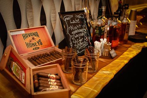 IF we can't afford a cigar roller......get them ourselves and have a cigar and whiskey bar at the party Mafia Party, Havana Nights Party, 30th Party, Whiskey Bar, 30th Bday, Cigars And Whiskey, 30th Birthday Parties, Snacks Für Party, 50th Birthday Party