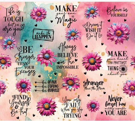 Quotes For Tumblers Cups, Tumbler Quote Ideas, Krishna Trance, Positive Tumbler Cups Sayings, Motivational Tumbler Cups, Bible Verse Sublimation Designs, Inspirational Quotes Background, Cute Inspirational Quotes, Sublimation Ideas Projects Inspiration