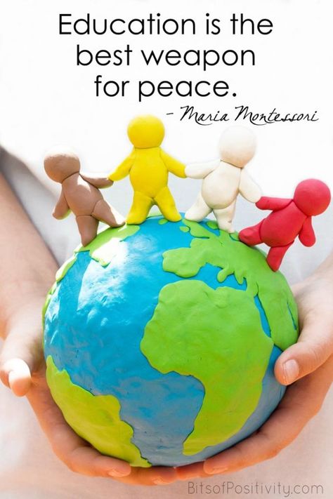 "Education Is the Best Weapon for Peace" Montessori Word Art Freebie Culture Studies, Maria Montessori Quotes, How To Speak Italian, Montessori Quotes, Peace Education, Arts Education Quotes, Country Studies, Homeschool Geography, Homeschool Tips