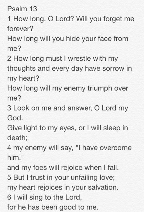 Psalm 13 Psalm 13, Long I, Psalms, Encouragement, Jesus, Writing, Quotes, Quick Saves