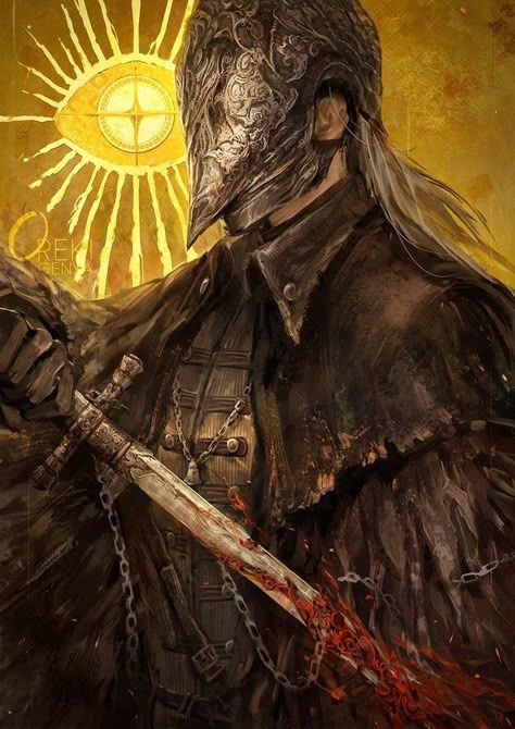 Crow Of Cainhurst, Bloodborne Characters, Software Art, Knight Tattoo, Artist Problems, Bloodborne Art, Crusader Knight, Demon Souls, Dark Souls Art