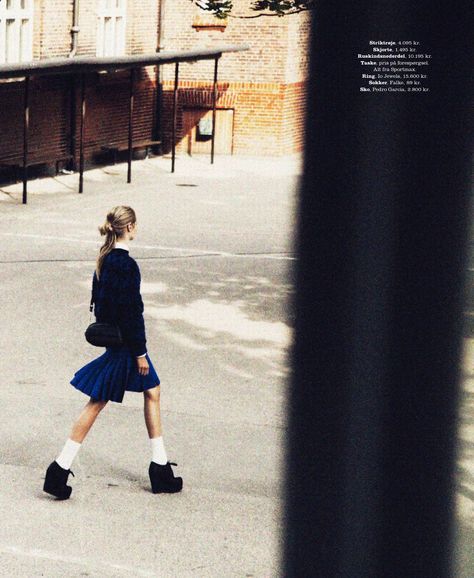 the school yard: kirstin kragh liljegren by oliver stalmans for elle denmark august 2013 School Editorial, The Libertines, Hair Styles 2014, School Yard, Too Cool For School, Classy And Fabulous, School Fashion, The School, Street Style Women