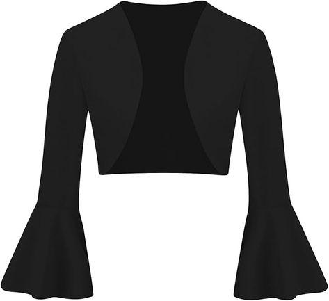 Womens Bolero Shrugs for Evening Dresses Elegant Bell Sleeve Open Front Cardigans Long Sleeve Cropped Jackets Solid at Amazon Women’s Clothing store Cropped Jackets, Women's Evening Dresses, Dresses Elegant, Evening Dresses Elegant, Dress With Cardigan, Open Front Cardigan, Amazon Women, Crop Jacket, Long Sleeve Cardigan