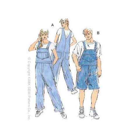 Overalls Mens Suits Pattern, Stylish Sewing Patterns, Men Overall, Kwik Sew Patterns, Printable Sewing Patterns, Kwik Sew, Top Sewing Pattern, Simplicity Sewing, Easy Sewing Patterns