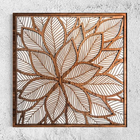 Mandala Wall Decor, Laser Cut Panels, Wood Wall Art Decor, Mandala Flower, Mandala Wall Art, Custom Wall Art, Cat Wall, Flower Mandala, Wooden Wall Art