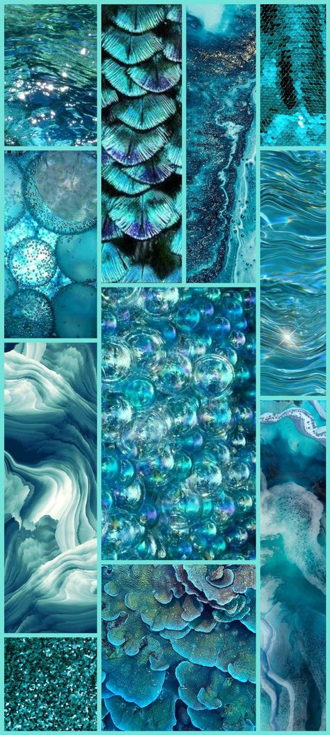 Aquamarine Colour Palette, Turquoise Mood Board, Colour Magick, Mood Colors, Aquamarine Colour, Sea Colour, Board Inspiration, Mood Board Inspiration, Printable Scrapbook Paper