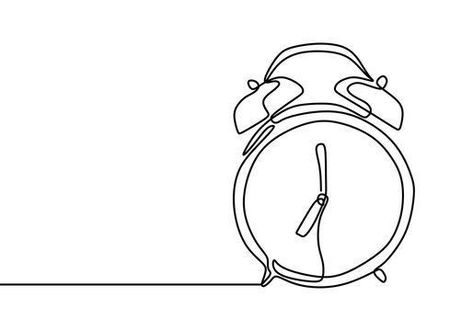 Cute Alarm Clock, Clock Drawings, Drawing Minimalist, Minimalist Clocks, Candle Projects, Minimalist Photos, Clock Tattoo, Coffee Illustration, One Line Drawing