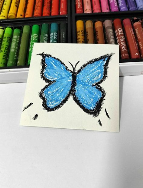 🥟💙🥟💙🥟💙🥟💙🥟 Easy Crayon Art, Drawing Ideas With Oil Pastels, Crayola Drawing, Wax Crayon Art, Chibi Coloring Pages, Oil Pastels Painting, Crayon Drawings, Preschool Arts And Crafts, Oil Pastel Art