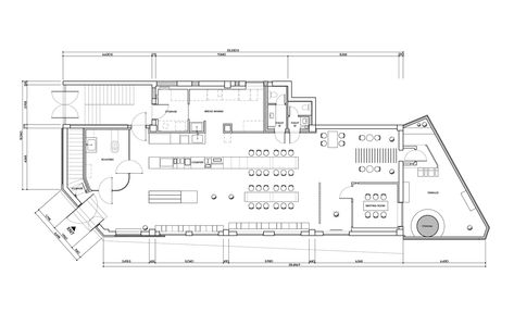 Gallery of Café Bon-Dong / General iD design - 12 Cafe Plan, Student Housing, Cafe Shop Design, Id Design, Plan Drawing, Cafe Shop, Shop Plans, Site Plan, Floor Plan