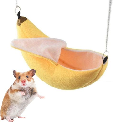 Banana Hamster Bed House Hammock Small Animal Warm Bed House Cage Nest Hamster Mouse Bird Pet Nest (banana) - Walmart.com House Hammock, Hamster Accessories, Bird Pet, Hamster Bedding, Small Pet Bed, Rabbit Bedding, Hamster Cages, Hammock Accessories, Pet Hammock