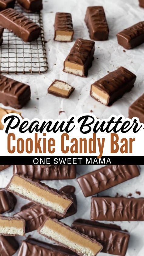 Peanut Butter Patties Recipe, Chocolate Peanut Butter Dessert Recipes, Peanut Butter Patties, Twix Recipe, Healthy Candy Recipes, Chocolate Peanut Butter Dessert, Peanut Butter Desserts Easy, Peanut Butter Twix, Homemade Candy Bars