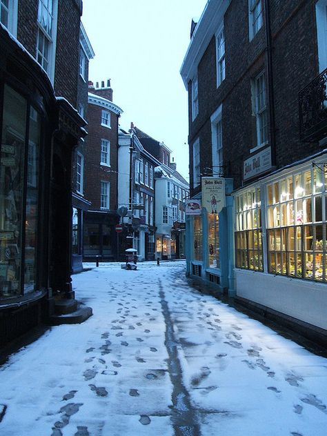 Snowy Streets | Flickr - Photo Sharing! England Winter, England Aesthetic, York England, Dream City, Winter Wonder, Winter Aesthetic, English Countryside, Pretty Places, London England