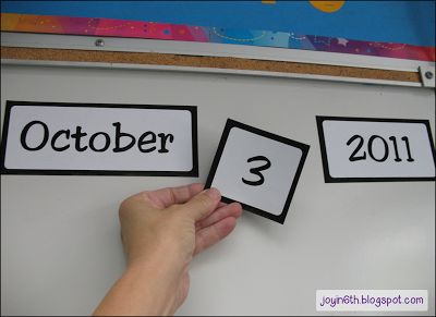 Using printed magnetic "pieces" so that students can quickly post the date... from: Finding JOY in 6th Grade (blog): Day 10... Hey! The Date is Magnetic! Today's Date Classroom, Date Classroom, Elementary Organization, Fifth Grade Classroom, Calendar Classroom, Classroom Style, Classroom Tips, Family And Consumer Science, Class Organization