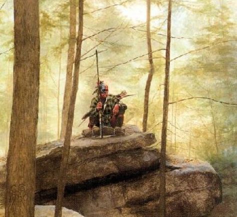 Warrior Woodland Indians, Eastern Woodlands, Native American Paintings, Native American Warrior, Indian Pictures, American Frontier, Native American Artwork, Colonial America, American Painting