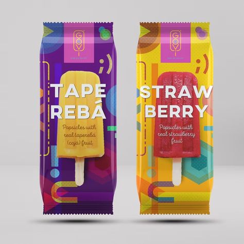 38 ice cream packaging designs to freeze out competition - 99designs Popsicles Packaging, Ice Cream Cups Design, Popsicle Packaging, Drinks Packaging, Ice Cream Packaging, Cream Packaging, Drinks Packaging Design, Ice Cream Brands, Ice Cream Design