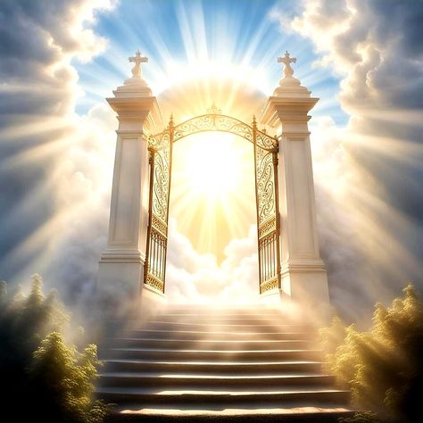 Pictures Of Heaven Paradise, Heaven Pictures Backgrounds, Heaven Castle, Gates To Heaven, Heaven Gates, Heaven Image, Stairways To Heaven, Staircase To Heaven, Heaven Background