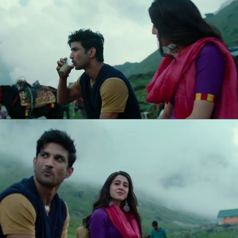 sushant singh rajput and sara ali khan Kedarnath Movie, Best Friend Cake, Actors Illustration, Sushant Singh Rajput, Bollywood Pictures, Sara Ali Khan, Sushant Singh, Funny Short Clips, Love Couple Photo