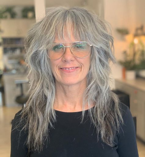 Long Shaggy Haircuts, Shag Haircuts For Women, Choppy Layered Haircuts, Haircut Gray Hair, Shag Hair, Long Shag Hairstyles, Long Shaggy, Dunner Wordend Haar, Short Shaggy Haircuts