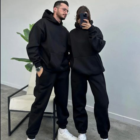 Cozy up together this winter! Introducing our matching 2-piece couple hoodie tracksuit - perfect for: Date nights Lazy Sundays Outdoor adventures Lounging around Features: Soft & warm fleece-lined fabric Comfortable fit Stylish design Twinning just got a whole new level! Get yours now and stay warm, stylish, and in love! #CoupleGoals #WinterFashion #MatchingOutfits #HoodieLove #TracksuitTwinning #CozyChic #StayWarm #ComfortableStyle #WinterMustHaves #NewArrivals #CoupleHoodies #WinterE... Matching Tracksuit Couple, Matching Winter Outfits For Couples, Couple Winter Outfits, Couples Outfits Matching, Couple Outfits Matching, Matching Tracksuit, Hoodie Tracksuit, Woman Suit, Couple Fits