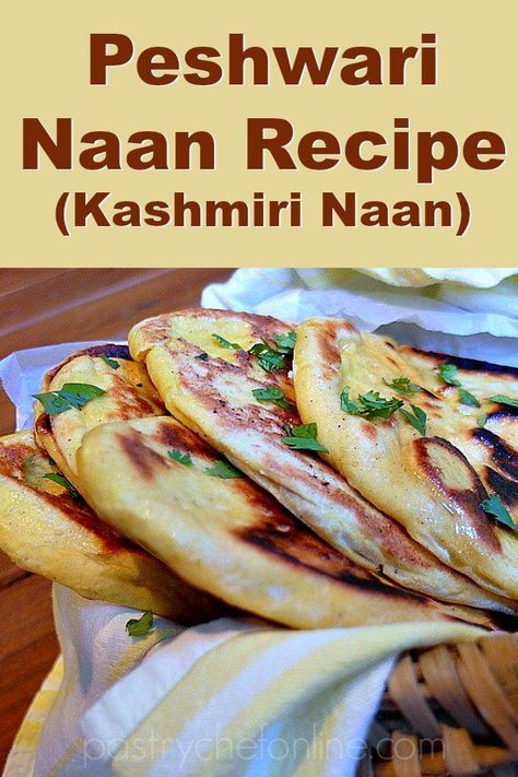 Vegetarian Flatbread Recipes, Peshwari Naan Recipe, No Yeast Naan, Vegan Flatbread Recipes, Homemade Flatbread Recipes, Kashmiri Recipes, Naan Recipes, Easy Flatbread Recipes, Vegan Flatbread