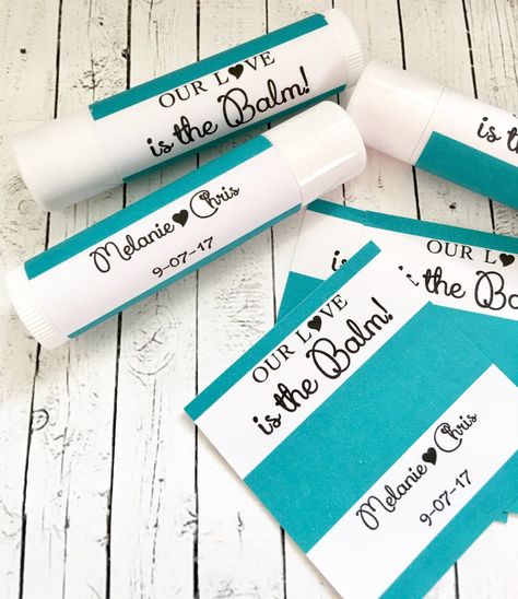 Lip Balm Chapstick Labels, Homemade Wedding Favors, Lip Balm Favors, Lip Balm Labels, Creative Wedding Favors, Inexpensive Wedding Favors, Best Wedding Favors, Inexpensive Wedding, Wedding Favors Cheap