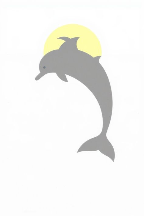 Check Out This Simple Dolphin Silhouette Drawing & 12+ Other Dolphin Drawing Ideas! #drawingideas #drawinginspiration Starfish Drawing, Sea Turtle Drawing, Dolphin Silhouette, Dolphin Drawing, Cartoon Dolphin, Wave Drawing, Spongebob Drawings, Conservation Art, Rabbit Drawing