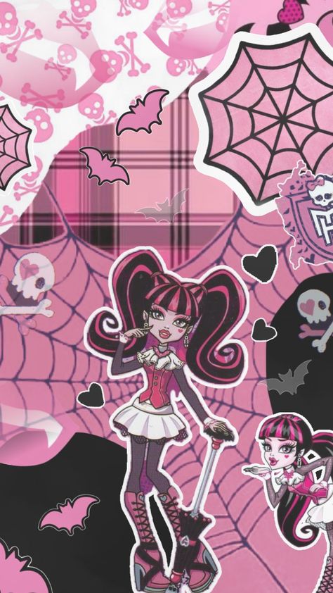 #draculaura #monsterhigh #monster #monsterhighaesthetic #draculauraaesthetic #valentinesday #monsterhighvibe #monsterhighwallpaper #wallpaper #background #monsterhighbackground #highschool Draculaura Halloween, High Wallpaper, Draculaura Aesthetic, 90s Wallpaper, Arte Monster High, Trio Halloween Costumes, Moster High, Monster High Art, Phone Design