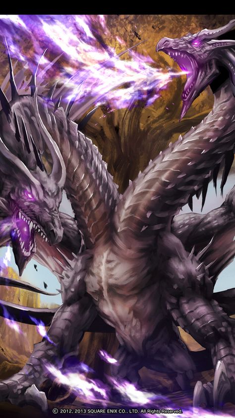 Two-headed dragon. Two Head Dragon, 2 Headed Dragon, Two Headed Dragon, 3 Headed Dragon, Fire Shots, Tiamat Dragon, Legendary Dragons, Beast Creature, Dragon Artwork Fantasy