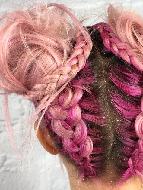 Summer Festival Hair, Festival Hair Braids, Rave Braids, Festival Hairstyles, Festival Braids, Dj Night, Boxer Braids, Rave Hair, Unicorn Outfit