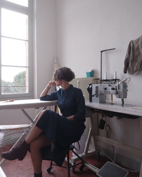 “To consume more intelligently and sustainably, we need to restore value and meaning to our garments. Creating a unique garment, tailored to your shape and desires, is a concrete way to help the planet while nourishing your creativity and manual skills.” In the spirit of going behind the seams, we caught up with Raphaëlle - the patternmaker behind the Peppermint Valley Jumpsuit - to learn more about her label and to rack her brain for tips and tricks when creating the pattern. Sewing Aesthetic, Sewing Photography, Cottage Dress, Fashion Designer Studio, Christy Dawn, Jumpsuit Pattern, Pattern Brands, Sewing Studio, Dress Sewing Pattern