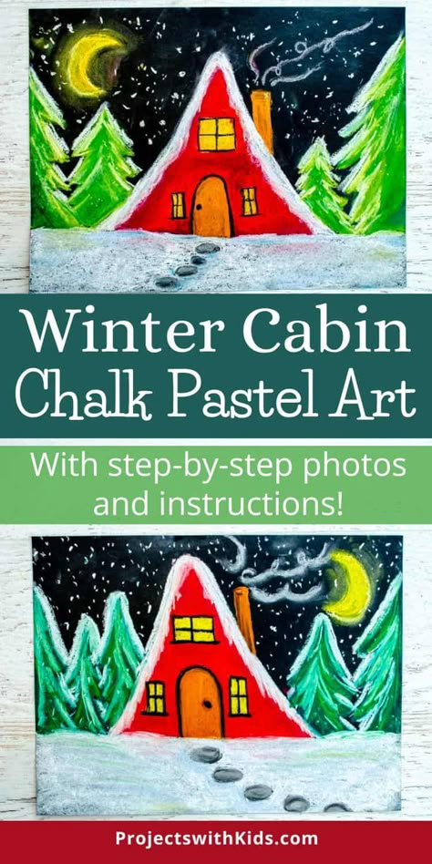 6th Grade Winter Art Projects, Middle School Winter Art Projects, Oil Pastel Art For Kids, Pastel Art Projects, Winter Art And Craft, Chalk Ideas For Kids, Pastels On Black Paper, New Year Drawing Ideas, 6th Grade Art Lessons