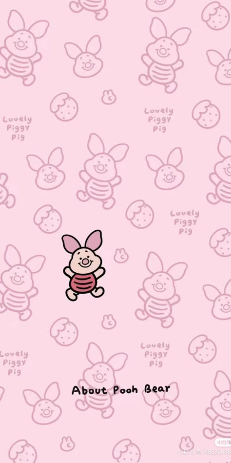 Piglet Wallpaper Aesthetic, Piglet Background, Cute Cartoon Wallpapers Disney, Piglet Wallpaper, Winnie The Pooh Pink, Piglet Winnie The Pooh, Marble Iphone Wallpaper, Disney Characters Wallpaper, Melody Hello Kitty