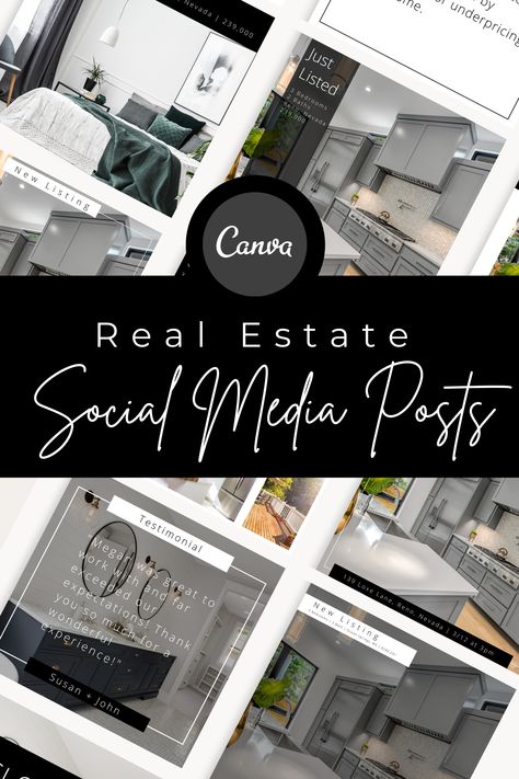 Branding Assets, Real Estate Social Media, Realestate Marketing, Real Estate Templates, Realtor Marketing, Real Estate Branding, Social Media Templates, Real Estate Flyers, Real Estate Business